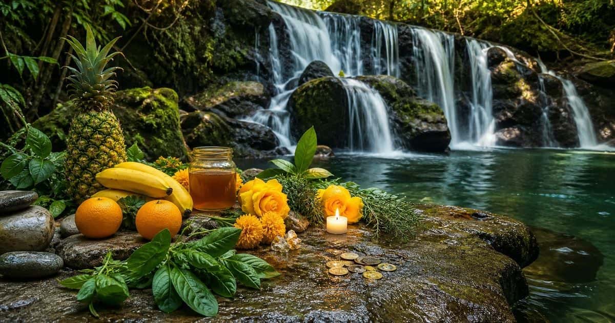Oferenda na Cachoeira: Ritual de Oxóssi e Oxum para Purificação