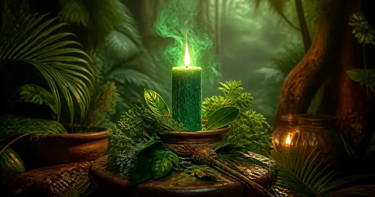 Vela Verde na Umbanda: O Significado de Oxóssi, Esperança e Cura