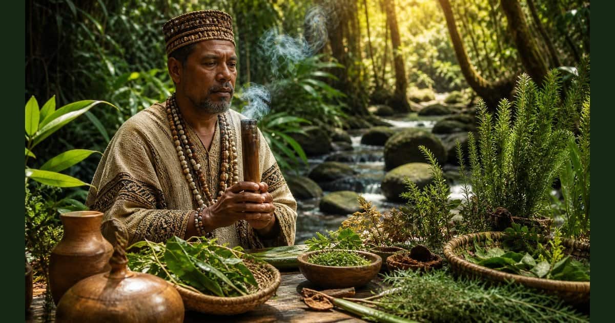 A Sabedoria Verde dos Caboclos: Ervas, Banhos e a Cura que Vem da Mata