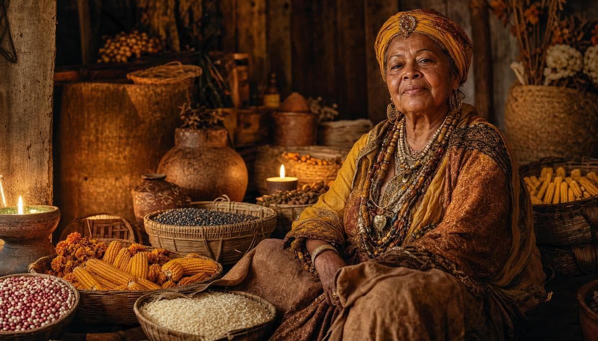 Vovó do Paiol: a velha que cuida das armazenas e das sementes