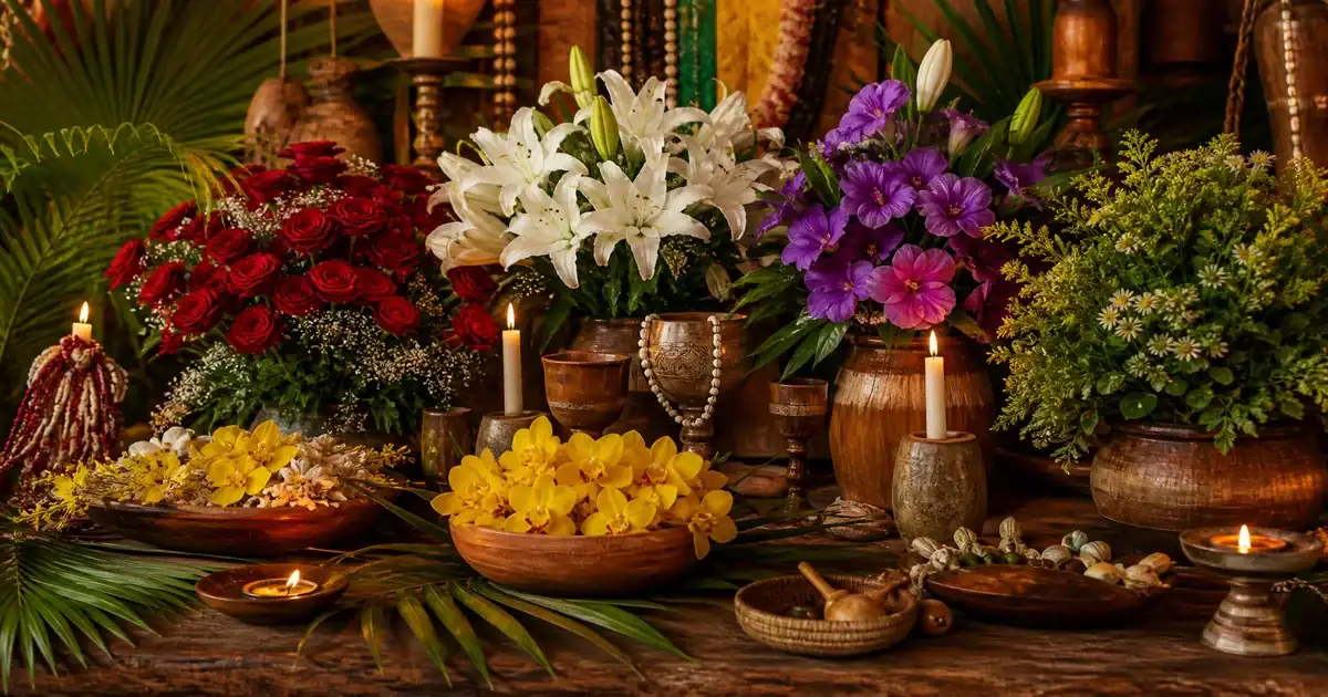 Flores dos Orixás: Guia de Oferendas, Cores e Significados Sagrados